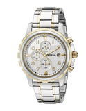 Fossil Dean Chronograph White Dial Silver Steel Strap Watch for Men - FS4795 Buy Now By Fossil