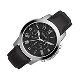 Fossil Grant Chronograph Black Dial Black Leather Strap Watch for Men - FS4812 Buy Now By Fossil