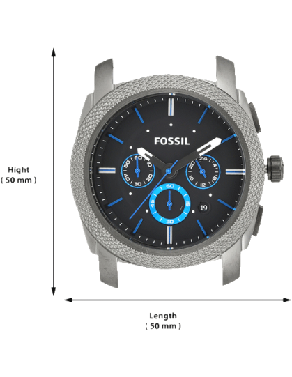 Fossil Machine Chronograph Brown Dial Grey Steel Strap Watch for Men - FS4931 Buy Now By Fossil