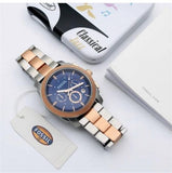 Fossil Machine Blue Dial Two Tone Steel Strap Watch for Men - FS5037 Buy Now By Fossil