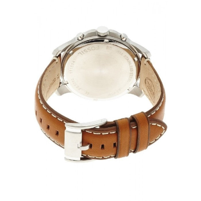 Fossil Grant Chronograph White Dial Brown Leather Strap Watch for Men - FS5060 Buy Now By Fossil