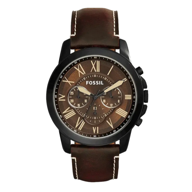 Fossil Grant Chronograph Brown Dial Brown Leather Strap Watch for Men - FS5088 Buy Now By Fossil