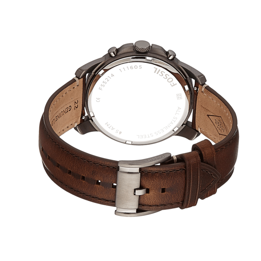 Fossil Grant Chronograph Brown Dial Brown Leather Strap Watch for Men - FS5214 Buy Now By Fossil
