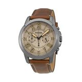 Fossil Grant Chronograph Brown Dial Brown Leather Strap Watch for Men - FS5214 Buy Now By Fossil