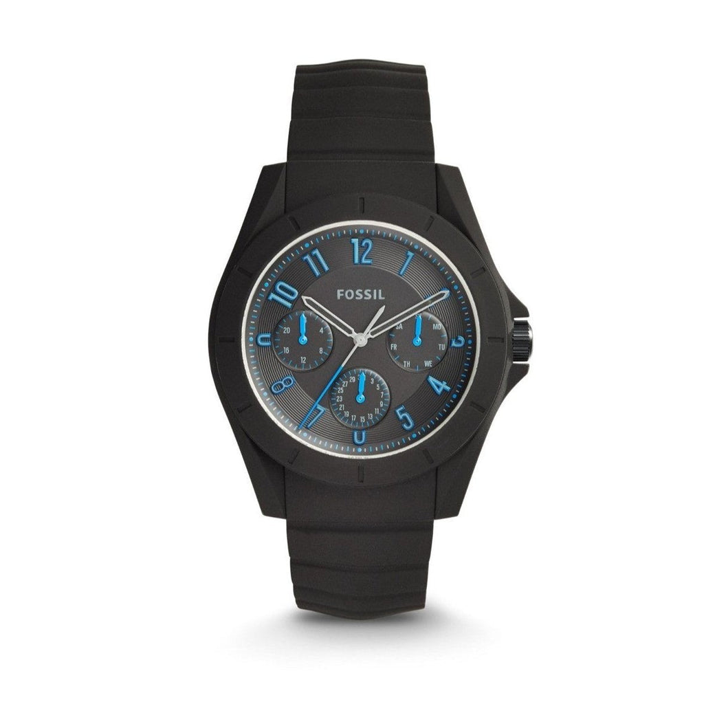 Fossil Popstastic Sport Black Dial Black Rubber Strap Watch for Men - FS5222 Buy Now By Fossil
