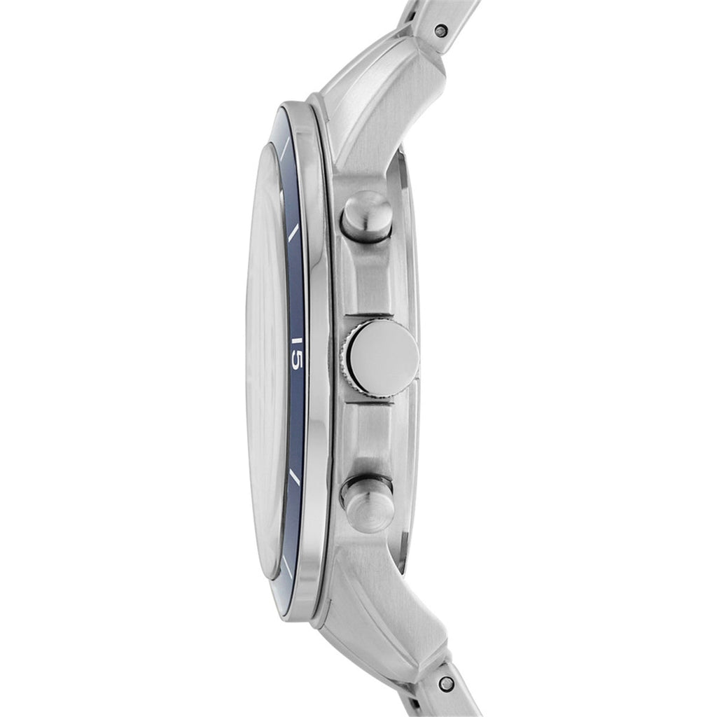 Fossil Grant Sport Chronograph Black Dial Silver Steel Strap Watch for Men - FS5236 Buy Now By Fossil