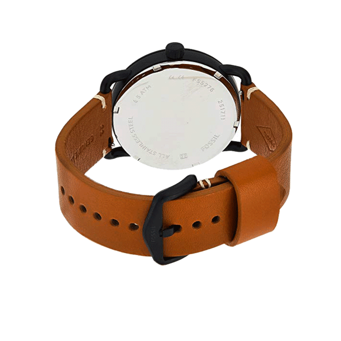 Fossil Commuter Three Hand Date Black Dial Brown Leather Strap Watch for Men - FS5276 Buy Now By Fossil