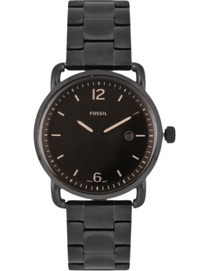 Fossil The Commuter Brown Dial Black Steel Strap Watch for Men - FS5277 Buy Now By Fossil