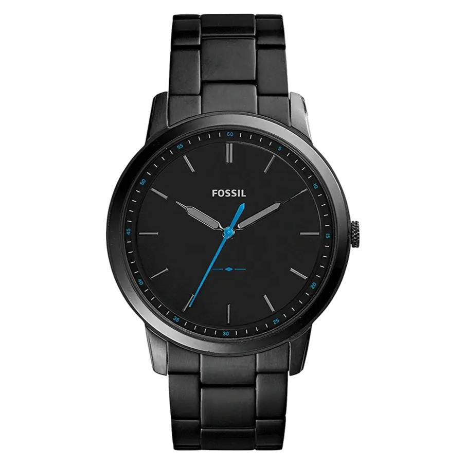 Fossil The Minimalist Black Dial Black Steel Strap Watch for Men - FS5308 Buy Now By Fossil
