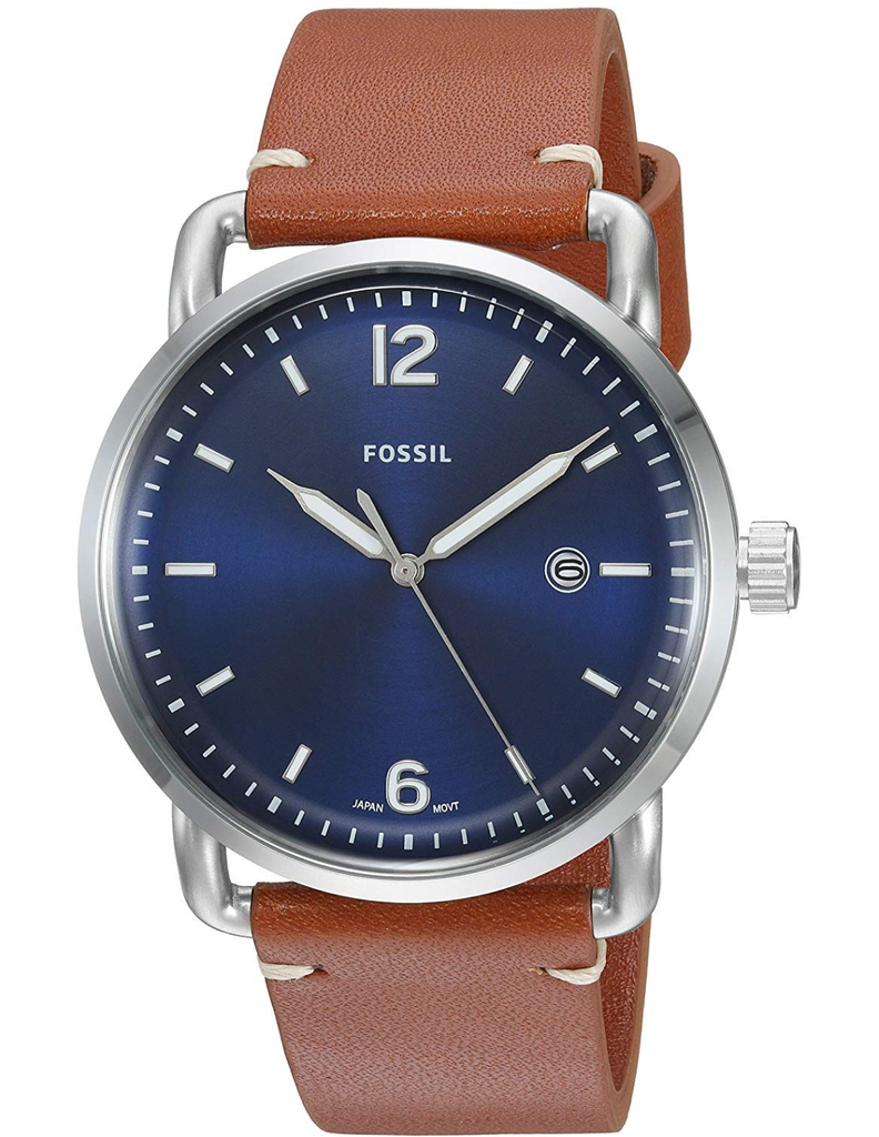 Fossil Commuter Blue Dial Blue Leather Strap Watch for Men - FS5325 Buy Now By Fossil