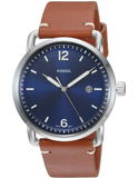 Fossil Commuter Blue Dial Blue Leather Strap Watch for Men - FS5325 Buy Now By Fossil
