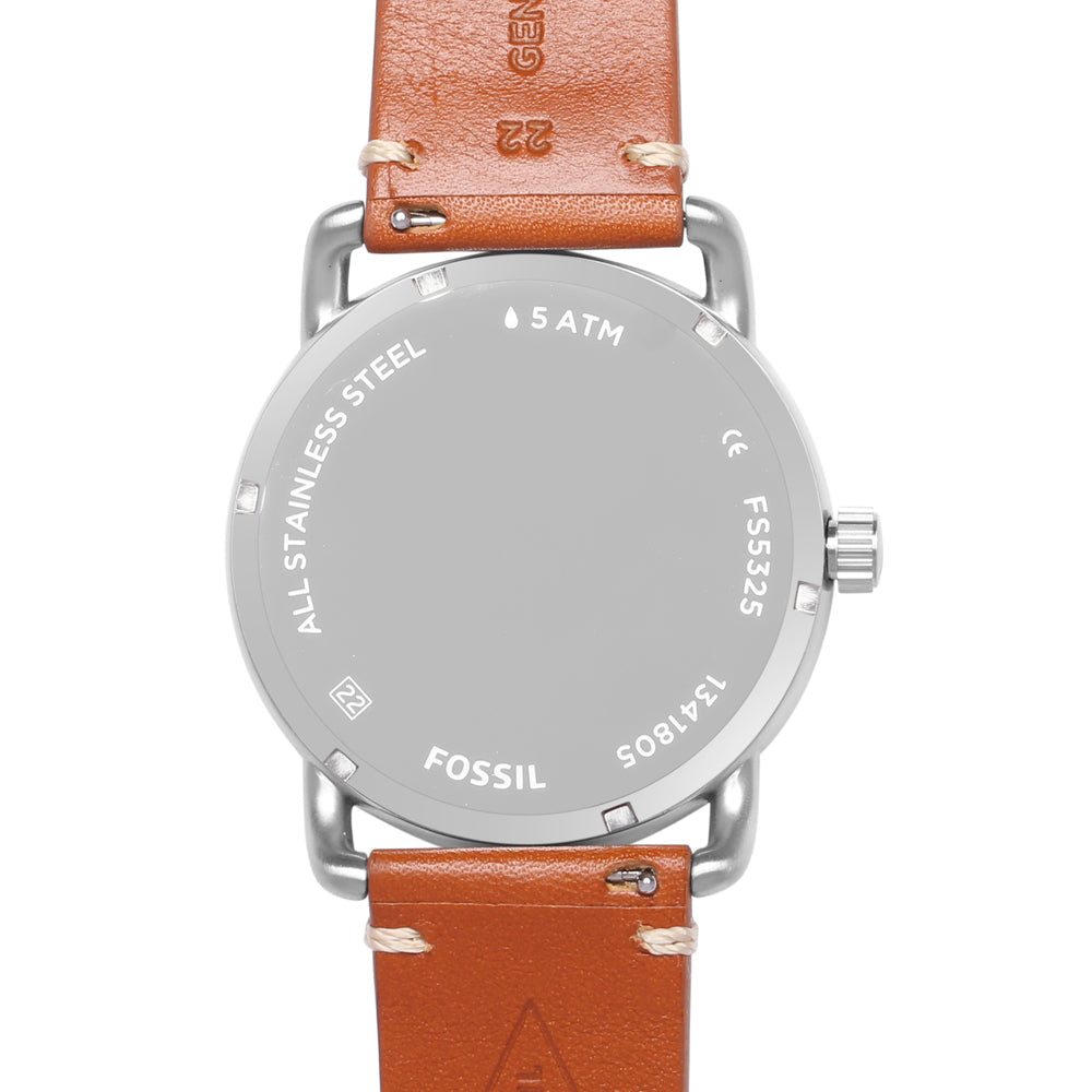 Fossil Commuter Blue Dial Blue Leather Strap Watch for Men - FS5325 Buy Now By Fossil