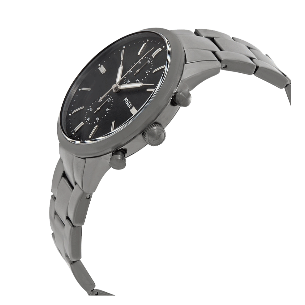 Fossil Townsman Chronograph Black Dial Silver Steel Strap Watch for Men - FS5349 Buy Now By Fossil