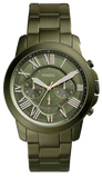 Fossil Grant Chronograph Olive Green Dial Green Steel Strap Watch for Men - FS5375 Buy Now By Fossil