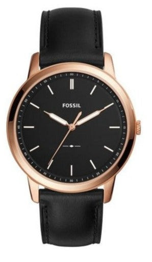 Fossil The Minimalist Black Dial Black Leather Strap Watch for Men - FS5376 Buy Now By Fossil