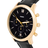 Fossil Neutra Chronograph Black Dial Black Leather Strap Watch for Men - FS5381 Buy Now By Fossil