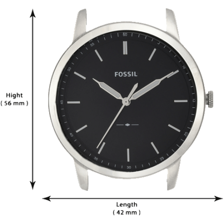 Fossil The Minimalist Three Hand Black Dial Black Leather Strap Watch for Men - FS5398 Buy Now By Fossil