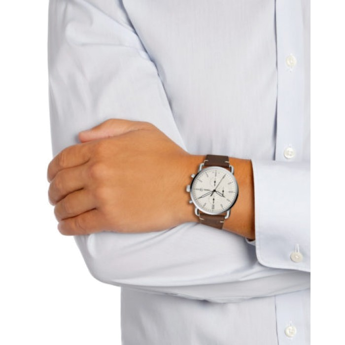 Fossil The Commuter White Dial Brown Leather Strap Watch for Men - FS5402 Buy Now By Fossil
