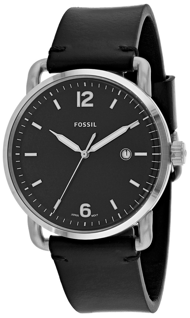 Fossil The Commuter Black Dial Black Leather Strap Watch for Men - FS5406 Buy Now By Fossil