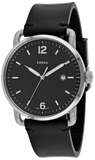 Fossil The Commuter Black Dial Black Leather Strap Watch for Men - FS5406 Buy Now By Fossil