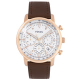 Fossil Goodwin Chronograph White Dial Brown Leather Strap Watch for Men - FS5415 Buy Now By Fossil