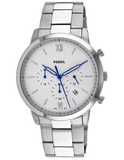 Fossil Neutra Chronograph White Dial Silver Steel Strap Watch for Men - FS5433 Buy Now By Fossil