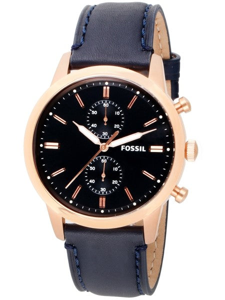Fossil Townsman Chronograph Blue Dial Blue Leather Strap Watch for Men - FS5436 Buy Now By Fossil
