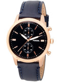 Fossil Townsman Chronograph Blue Dial Blue Leather Strap Watch for Men - FS5436 Buy Now By Fossil