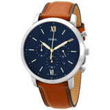 Fossil Neutra Chronograph Blue Dial Brown Leather Strap Watch for Men - FS5453 Buy Now By Fossil
