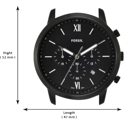 Fossil Neutra Chronograph Black Dial Black Steel Strap Watch for Men - FS5474 Buy Now By Fossil
