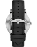 Fossil The Minimalist Carbon Series Black Dial Black Leather Strap Watch for Men - FS5497 Buy Now By Fossil