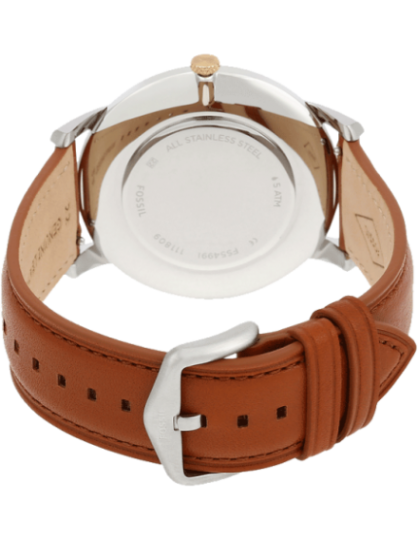 Fossil The Minimalist 3H Blue Dial Brown Leather Strap Watch for Men - FS5499 Buy Now By Fossil