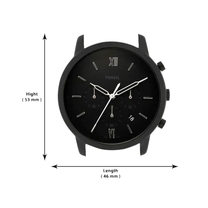 Fossil Neutra Chronograph Black Dial Black Leather Strap Watch for Men - FS5503 Buy Now By Fossil