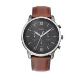 Fossil Neutra Chronograph Grey Dial Brown Leather Strap Watch for Men - FS5512 Buy Now By Fossil