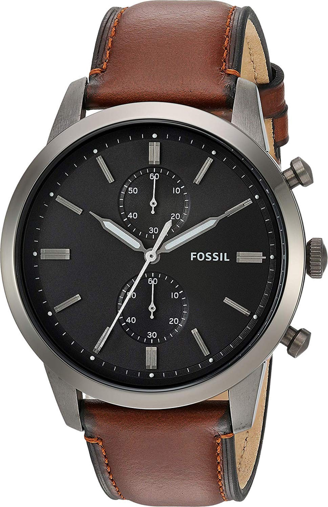 Fossil Townsman Chronograph Gray Dial Brown Leather Strap Watch for Men - FS5522 Buy Now By Fossil
