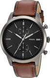 Fossil Townsman Chronograph Gray Dial Brown Leather Strap Watch for Men - FS5522 Buy Now By Fossil