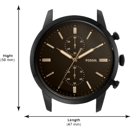 Fossil Goodwin Chronograph Black Dial Black Leather Strap Watch for Men - FS5585 Buy Now By Fossil