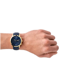 Fossil Neutra Chronograph Blue Dial Blue Leather Strap Watch for Men - FS5790 Buy Now By Fossil