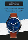 Fossil Neutra Chronograph Blue Dial Brown Leather Strap Watch for Men - FS5791 Buy Now By Fossil