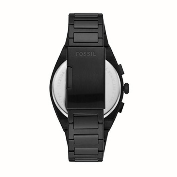 Fossil Everett Chronograph Black Dial Black Steel Strap Watch for Men - FS5797 Buy Now By Fossil