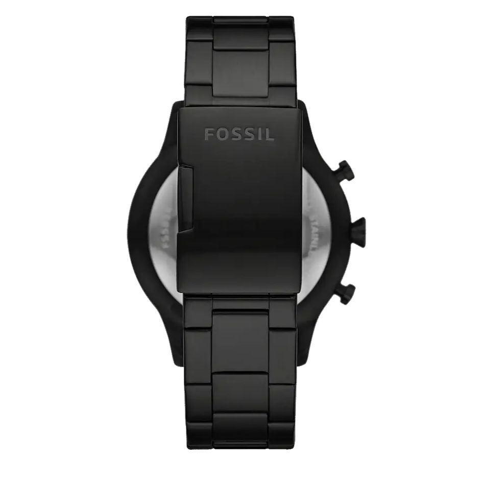 Fossil Pilot Chronograph Black Dial Black Steel Strap Watch for Men - FS5811 Buy Now By Fossil
