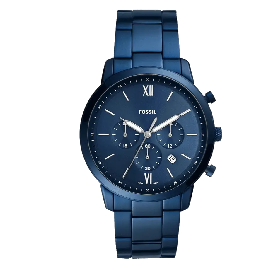 Fossil Neutra Chronograph Blue Dial Blue Steel Strap Watch for Men - FS5826 Buy Now By Fossil