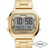 Fossil Retro Digital Gold Dial Gold Steel Strap Watch for Men - FS5843 Buy Now By Fossil