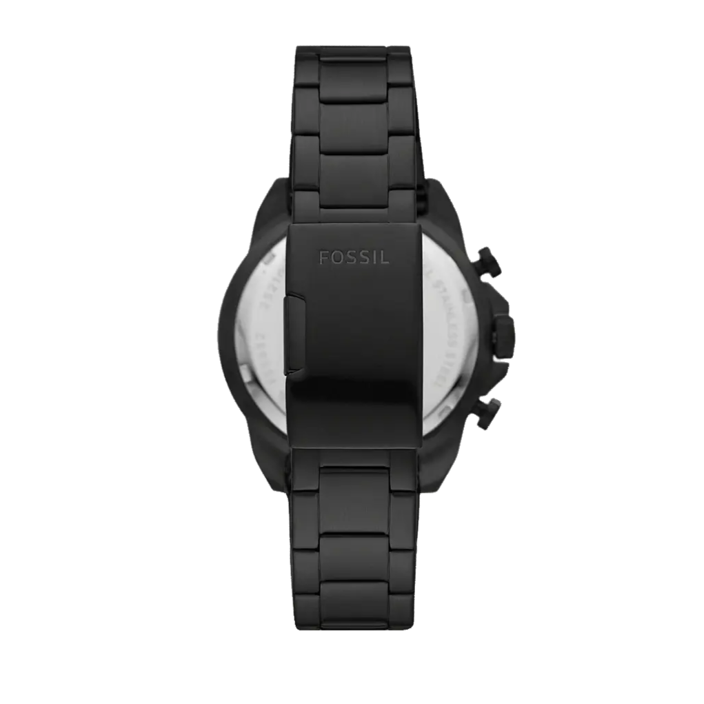 Fossil Bronson Chronograph Black Dial Black Steel Strap Watch for Men - FS5851 Buy Now By Fossil