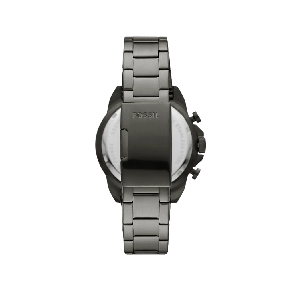 Fossil Bronson Chronograph Black Dial Grey Steel Strap Watch for Men - FS5852 Buy Now By Fossil