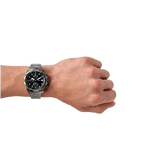 Fossil Bronson Chronograph Black Dial Grey Steel Strap Watch for Men - FS5852 Buy Now By Fossil