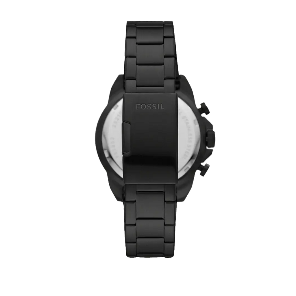 Fossil Bronson Chronograph Black Dial Black Steel Strap Watch for Men - FS5853 Buy Now By Fossil
