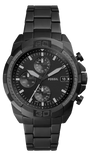 Fossil Bronson Chronograph Black Dial Black Steel Strap Watch for Men - FS5853 Buy Now By Fossil