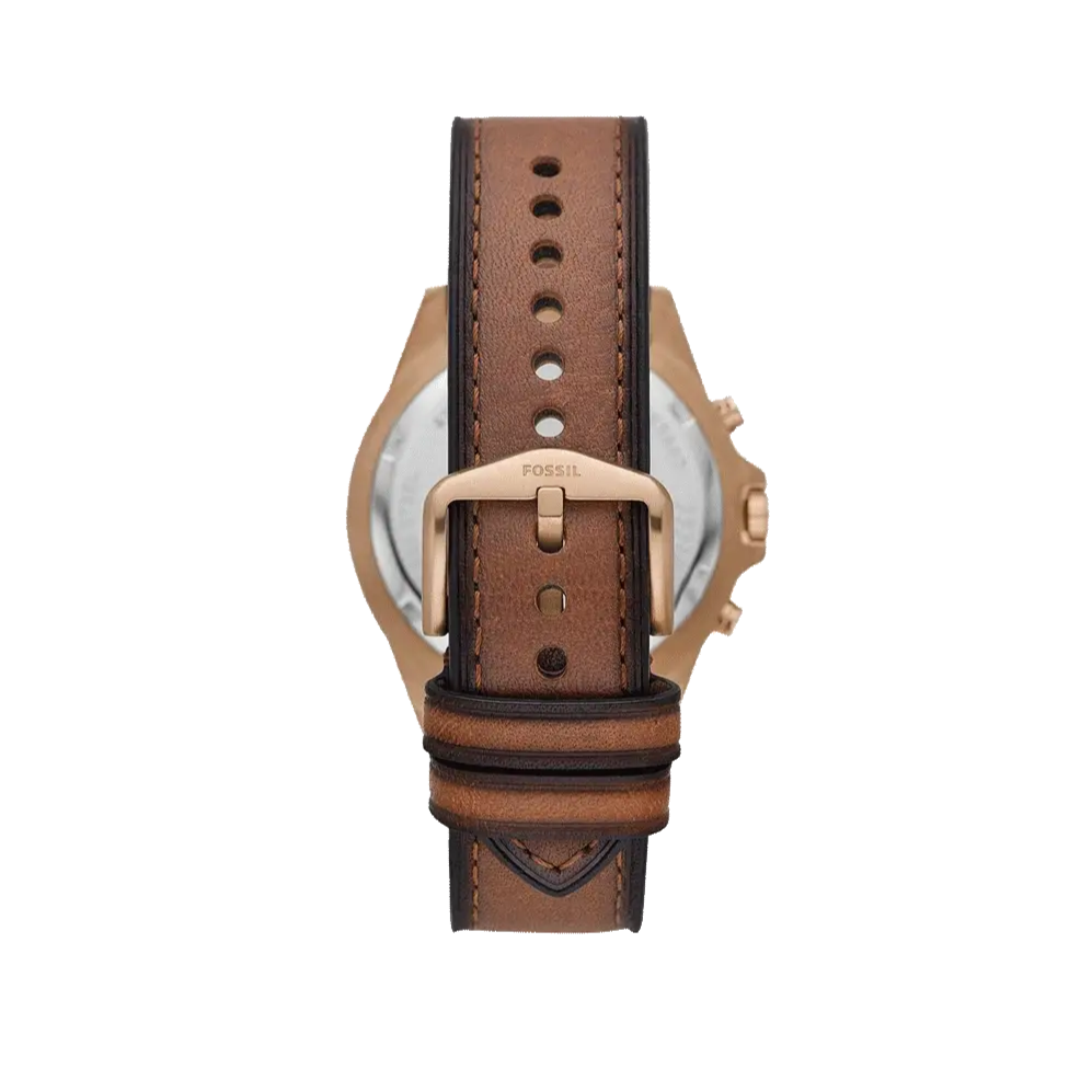 Fossil Garrett Chronograph Brown Dial Brown Leather Strap Watch for Men - FS5867 Buy Now By Fossil