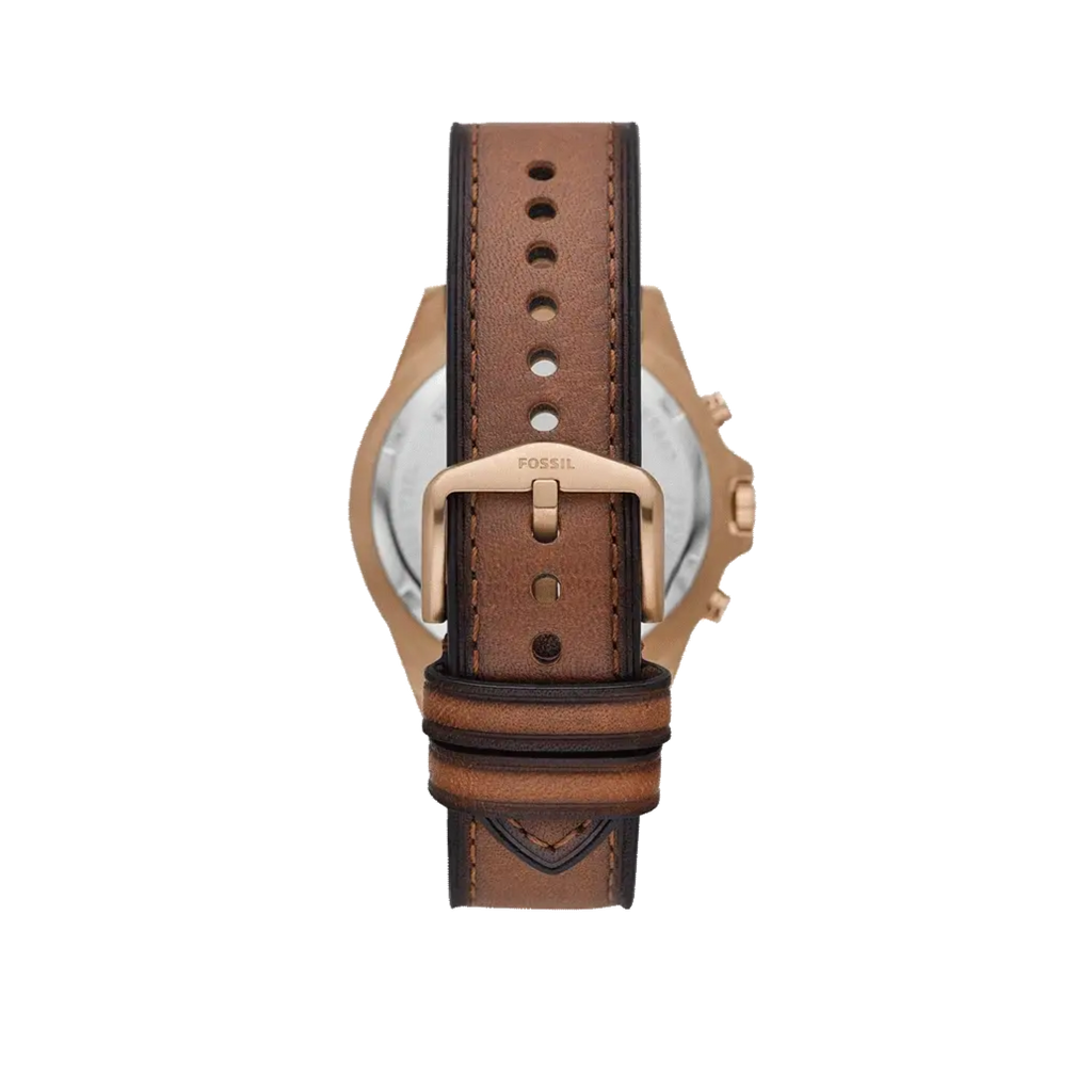 Fossil Garrett Chronograph Brown Dial Brown Leather Strap Watch for Men - FS5867 Buy Now By Fossil
